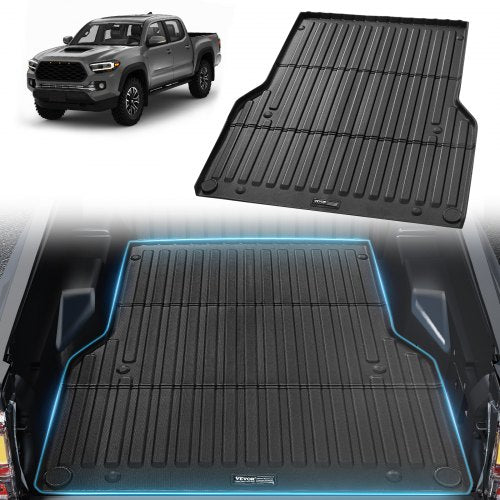 VEVOR Truck Bed Mat, Compatible with 2005-2023 Toyota Tacoma, TPE Truck Bed Liner Mat Fits for 5 FT Bed, Thick and Heavy-Duty Bed Mat Car Accessories
