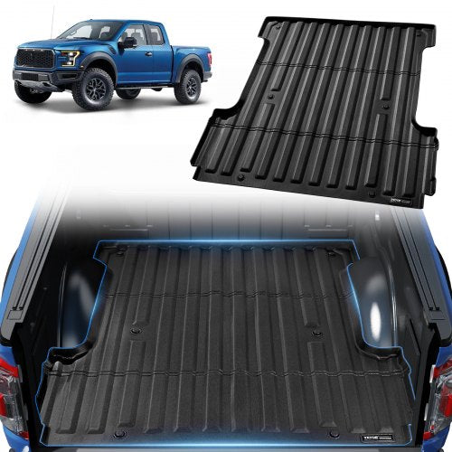 VEVOR Truck Bed Mat, Compatible with 2015-2024 Ford F-150, TPE Truck Bed Liner Mat Fits for 5.5 FT Bed, Thick and Heavy-Duty Bed Mat Car Accessories f