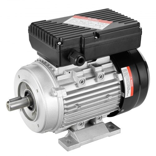 VEVOR 0.55KW Electric Motor 1400 rpm, AC 220~240V 4.5A, 80, B34 Frame, Air Compressor Motor Single Phase, 19mm Keyed Shaft, CW-CCW Rotation for Agricu