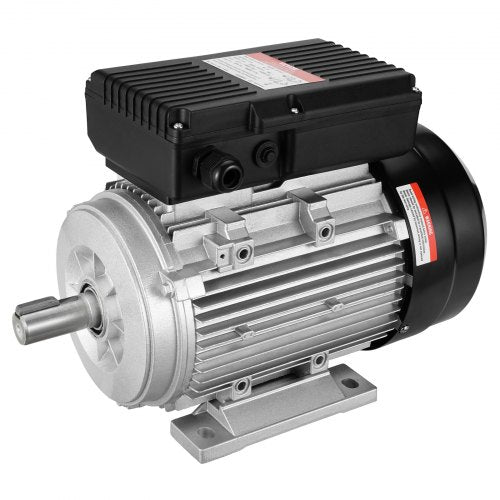 VEVOR 1.5KW Electric Motor 1400 rpm, AC 220~240V 9.85A, 90L, B3 Frame, Air Compressor Motor Single Phase, 24mm Keyed Shaft, CW-CCW Rotation for Agricu