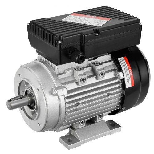 VEVOR 0.75KW Electric Motor 2850 rpm, AC 220~240V 5.15A, 80, B34 Frame, Air Compressor Motor Single Phase, 19mm Keyed Shaft, CW-CCW Rotation for Agric