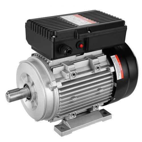 VEVOR 1.1KW Electric Motor 2800 rpm, AC 220~240V 7.1A, 90S, B3 Frame, Air Compressor Motor Single Phase, 24mm Keyed Shaft, CW-CCW Rotation for Agricul