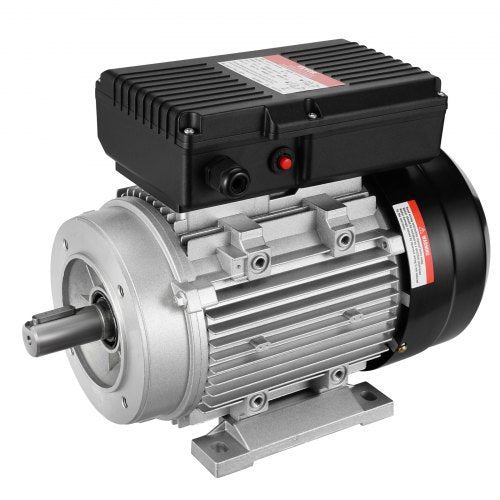 VEVOR 1.1KW Electric Motor 2800 rpm, AC 220~240V 7.1A, 90S, B34 Frame, Air Compressor Motor Single Phase, 24mm Keyed Shaft, CW-CCW Rotation for Agricu