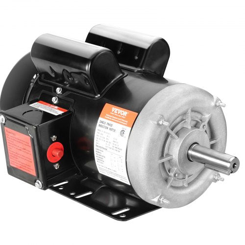 VEVOR 2HP Electric Motor 1725 rpm, AC 115V-230V, 143-5T Frame, Air Compressor Motor Single Phase, 7-8" Keyed Shaft, CW-CCW Rotation for Agricultural M