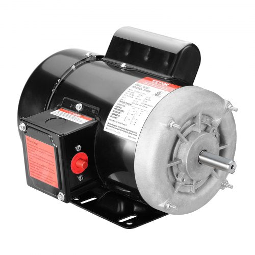 VEVOR 0.75HP Electric Motor 1725 rpm, AC 115V-230V, 56 Frame, Air Compressor Motor Single Phase, 5-8" Keyed Shaft, CW-CCW Rotation for Agricultural Ma