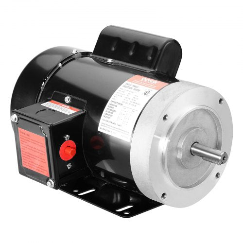 VEVOR 1HP Electric Motor 1725 rpm, AC 115V-230V, 56C Frame, Air Compressor Motor Single Phase, 5-8" Keyed Shaft, CW-CCW Rotation for Agricultural Mach