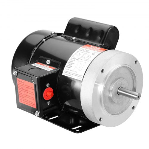 VEVOR 0.75HP Electric Motor 1725 rpm, AC 115V-230V, 56C Frame, Air Compressor Motor Single Phase, 5-8" Keyed Shaft, CW-CCW Rotation for Agricultural M