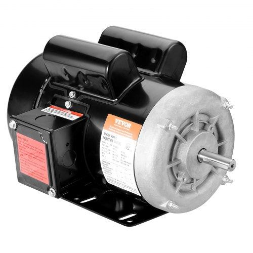 VEVOR 1.5HP Electric Motor 3450 rpm, AC 115V-230V, 56 Frame, Air Compressor Motor Single Phase, 5-8" Keyed Shaft, CW-CCW Rotation for Agricultural Mac
