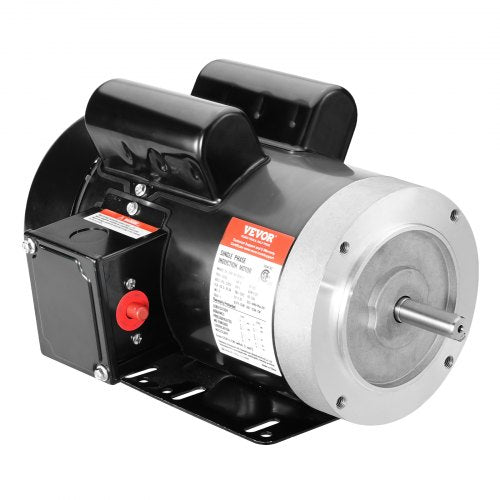 VEVOR 2HP Electric Motor 1725 rpm, AC 115V-230V, 56C Frame, Air Compressor Motor Single Phase, 5-8" Keyed Shaft, CW-CCW Rotation for Agricultural Mach