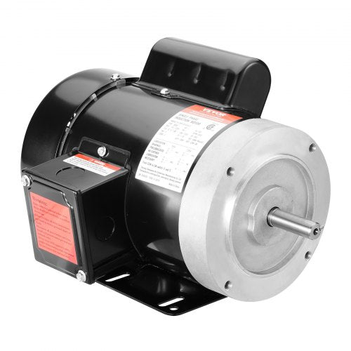 VEVOR 1HP Electric Motor 3450 rpm, AC 115V-230V, 56C Frame, Air Compressor Motor Single Phase, 5-8" Keyed Shaft, CW-CCW Rotation for Agricultural Mach