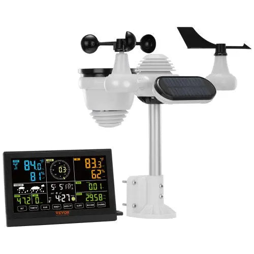 VEVOR 7-in-1 Wireless Weather Station, 7.5 in Large Color Display, Digital Home Weather Station Indoor Outdoor, for Temperature Humidity Wind Speed/Di Matron Inn