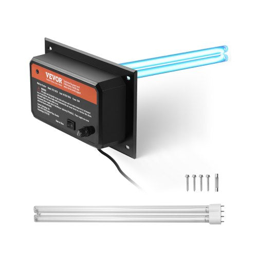 VEVOR HVAC Air Purifier Whole House, 36W 16inch, Light in Duct for Ac (Air Conditioning) Duct, Air Scrubber with 1 Replacement Bulb, HVAC lights for A