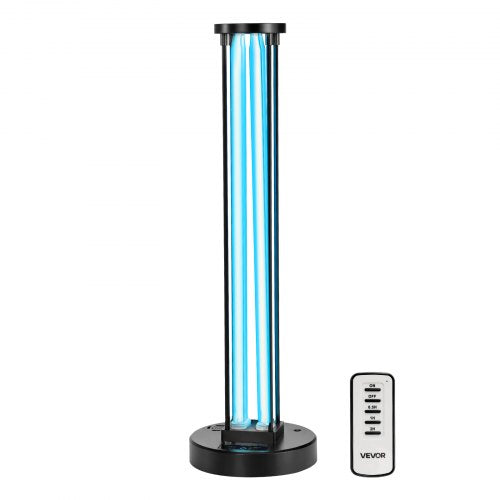 VEVOR UV Light, 110W Ultraviolet Lamp with Ozone Purifier, UVC Lamp with 30-60-120 Minutes 3-Gear Timer and Remote Control, for Room up to 600 sqft, U