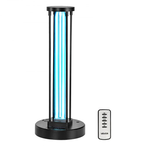VEVOR UV Light, 36W Ultraviolet Lamp with Ozone Purifier, UVC Lamp with 30-60-120 Minutes 3-Gear Timer and Remote Control, for Room up to 400 sqft, UV