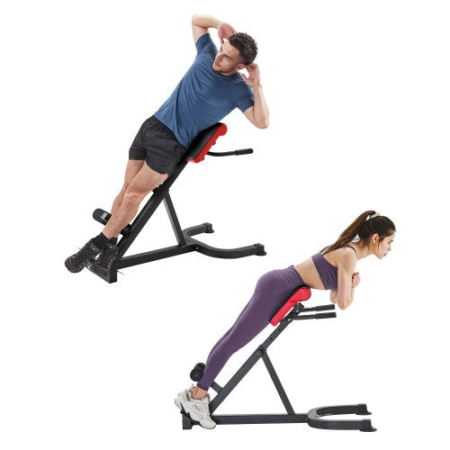VEVOR Roman Chair Hyperextension Bench, 300 lbs Adjustable Extension Machine, Multi-Function Exercise Equipment for Glute, Hamstring, Lower Back, and