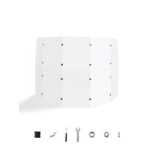 VEVOR Drum Shield, 5 Panels 2 ft x 5 ft Portable Acrylic Drum Cage with Zinc Alloy Hinges for Church Concert Halls Music Festivals, Drum Shields Drum