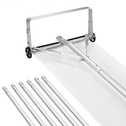 VEVOR Snow Roof Rake, 18.5 in Aluminum Blade, 5.2-30 ft Adjustable Roof Snow Scraper with Wheels & Slide, , Lightweight Snows Removal Tool for House R