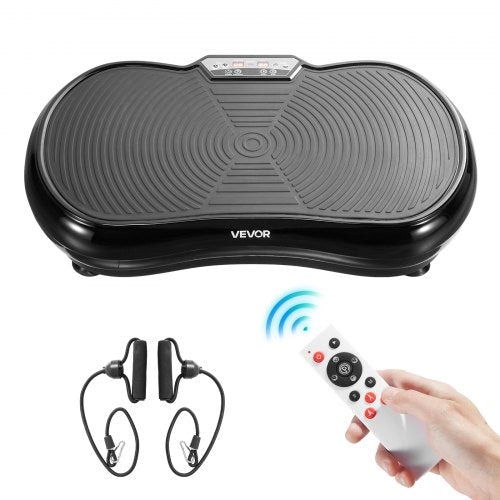 VEVOR Vibration Plate Exercise Machine, Whole Body Shaker for Lymphatic Drainage and Weight Loss, Home Workout Gym Fitness Equipment with 2 Resistance