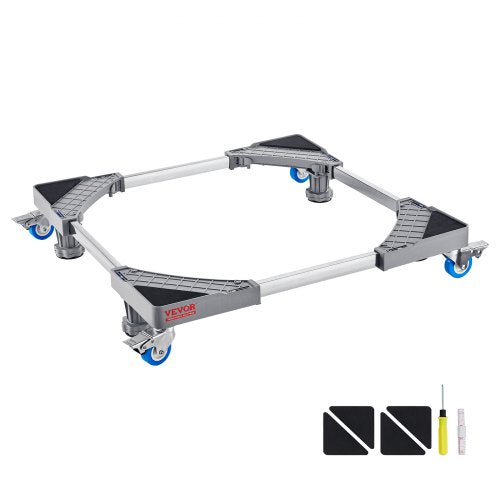 VEVOR Mini Fridge Stand, 400 lbs Load, 4 Strong Feet, 4 Locking Swivel Wheels, Washer and Dryer Pedestal, Multi-Functional Adjustable Base for Washing