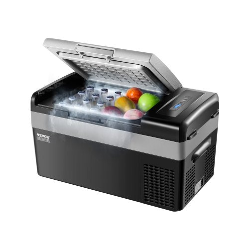 VEVOR Portable Car Refrigerator, 20L Car Refrigerator Fridge, 12V-24V-100-240V Single Zone Portable Freezer, -20℃ to 20℃ Adjustable Temperature, Compr