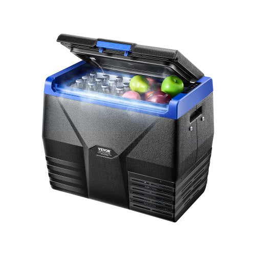 VEVOR Portable Car Refrigerator, 20L Car Refrigerator Fridge, 12V-24V-100-240V Single Zone Portable Freezer, -18℃ to 10℃ Adjustable Temperature, Compr