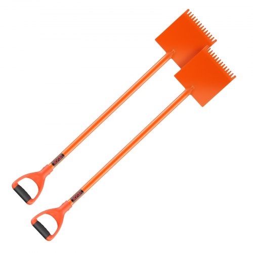 VEVOR Shingle Shovel 2 Pack, D-Grip Handle Shingle Roof Ripper, High Hardness 45# Steel & Lightweight Easy Tearing Off Roofing & Nails Tool, ideal for