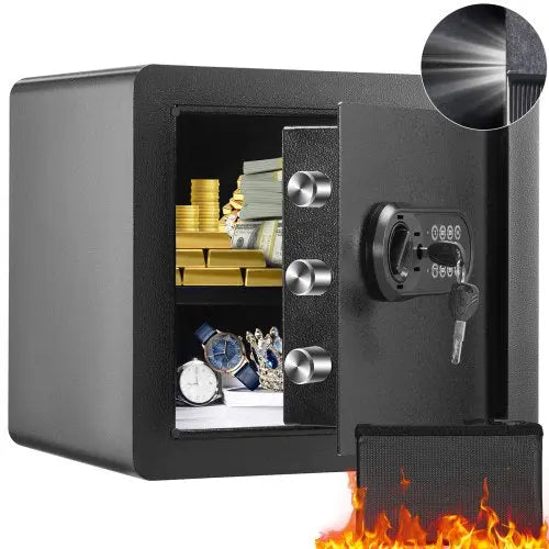 VEVOR Safe 1.2 Cubic Feet Home Safe Steel for Cash Gold 15.8x11.8x13.8 inch Matron Inn