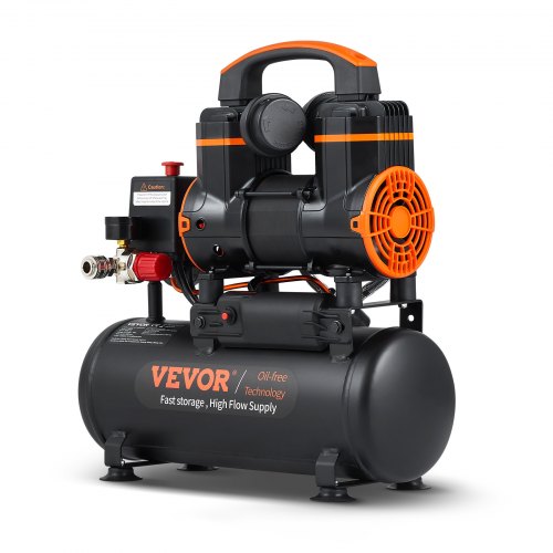 VEVOR 2.1 Gallon Air Compressor, 1.2HP 2.2 CFM@90PSI Air Compressors with Max. 116PSI Pressure, Oil Free Compressor Tank for Auto Repair, Tire Inflati