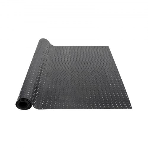VEVOR Diamond-Plate Rubber Flooring Roll, 3 mm x 4 ft x 8 ft Garage Floor Mat, SBR Rubber Garage Flooring Roll, Easy to Clean, Diamond Plate Rubber Ma