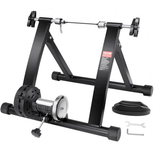 VEVOR Bike Trainer Stand, Magnetic Stationary Bike Stand for 26"-29" Wheels, Noise Reduction Flywheel Motor, Protable Cycling for Indoor Riding Exerci
