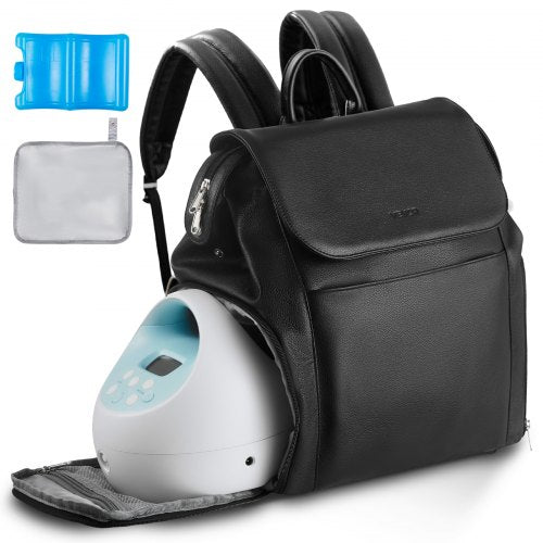 VEVOR Breast Pump Backpack, Breast Feeding Bag with Ice Pack, Fits for S1-S2, Pumping Accessories & Breastmilk Storage, Portable Pump Carrying Case fo