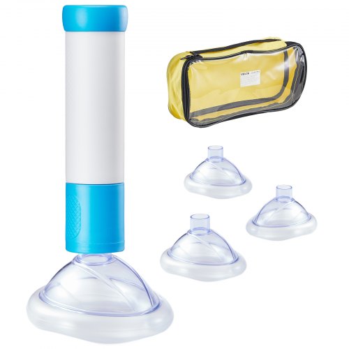 VEVOR Choking Rescue Device, Portable Airway Clear Anti Choking Suction Device with 4 Multi-size Masks and 1 Storage Bag, First Aid Kit for Removing B