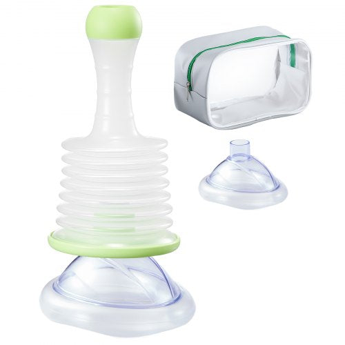 VEVOR Choking Rescue Device, Portable Airway Clear Anti Choking Suction Device with 2 Multi-size Masks and 1 Storage Bag, First Aid Kit for Removing B