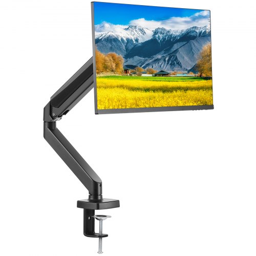 VEVOR Single Monitor Mount, Supports 13"-32" Screen, Fully Adjustable Gas Spring Monitor Arm, Holds up to 20 lbs, Computer Monitor Stand Holder with C