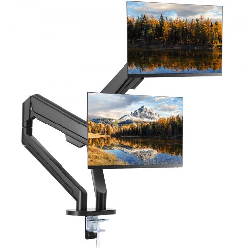 VEVOR Dual Monitor Mount, Supports 13"-35" Screens, Fully Adjustable Gas Spring Monitor Arm, Holds up to 26.4 lbs per Arm, Computer Stand Holder with 