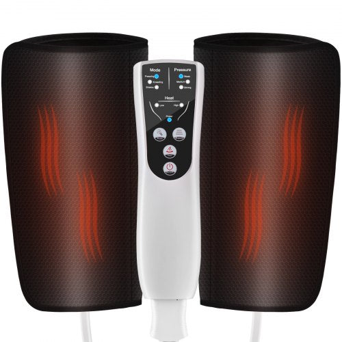 VEVOR Leg Massager with Heat, Air Compression Calf Massager with 3 Modes & 3 Intensities, 2 Heating Levels, Calf Wraps Massager with Handheld Controll