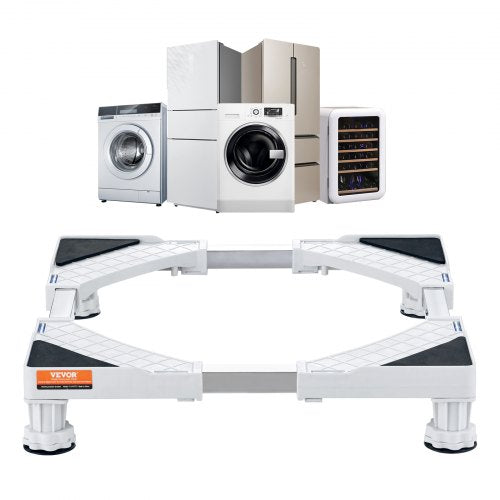 VEVOR Mini Fridge Stand Universal Laundry Pedestal, Adjustable with 4 Strong Feet, Washing Machine Base Multi-Functional for Washer And Dryer, 381-615