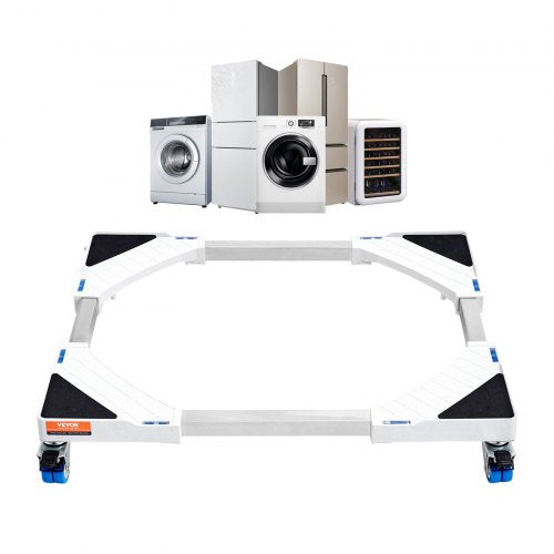 VEVOR Mini Fridge Stand Universal Laundry Pedestal, Adjustable Refrigerator Stand with Smooth Casters, Washing Machine Pedestal Multi-Functional Base