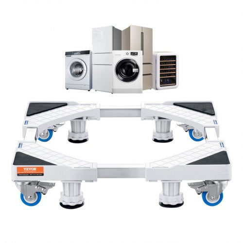 VEVOR Mini Fridge Stand Universal Laundry Pedestal, Adjustable Refrigerator Stand with Smooth Casters, Washing Machine Multi-Functional Base for Washe