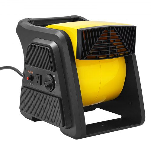 VEVOR Pivoting Utility Fan, 600 CFM High Velocity Floor Blower for Drying, Cooling, Ventilating, Exhausting, 300° Blowing Angle Air Mover, Portable Ca