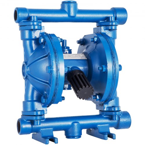 VEVOR Air-Operated Double Diaphragm Pump, 1-2 in Inlet & Outlet, Cast Iron Body, 3 GPM & Max 90 PSI, Nitrile Diaphragm Pneumatic Transfer Pump for Pet