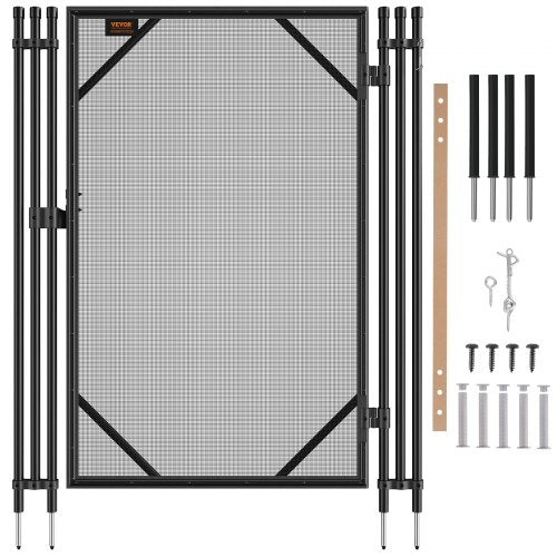 VEVOR Pool Fence Gate, 4 x 2.5 Ft, Easy DIY Installation Inground Pool Gate, Pool Fence Gate Kit with Stainless Steel Latch, Removable Child & Pet Sec