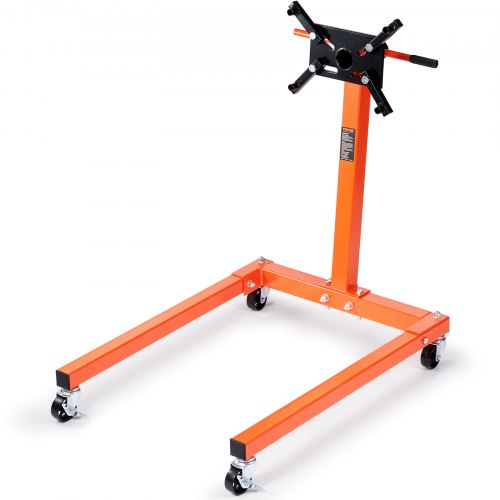 VEVOR Engine Stand, 590 kg Rotating Engine Motor Stand with 360 Degree Adjustable Head, Cast Iron Motor Hoist Dolly, 4-Caster, 4 Adjustable Arms, for