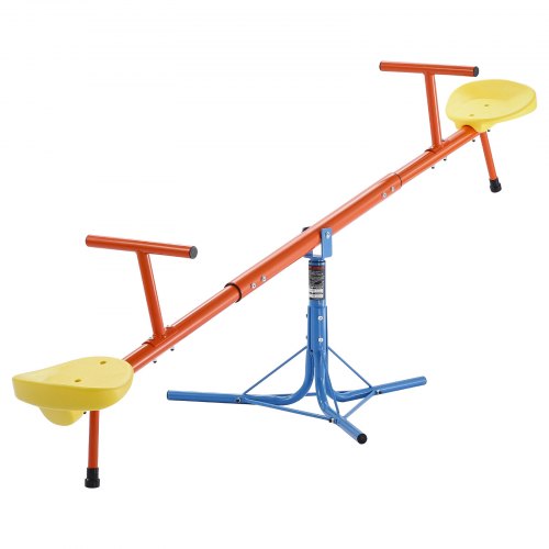 VEVOR Kids Seesaw, 100 lbs Load Capacity per Seat, Sit and Spin Teeter Totter with 3-prong Support Legs, Kids Outdoor Playground Equipment, Swiveling