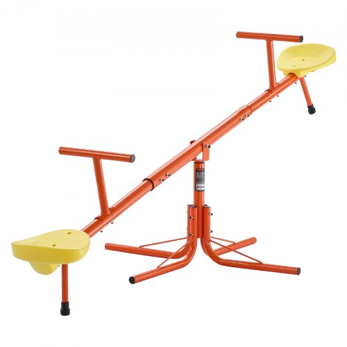 VEVOR Kids Seesaw, 100 lbs Load Capacity per Seat, Sit and Spin Teeter Totter with 4-prong Support Legs, Kids Outdoor Playground Equipment, Swiveling