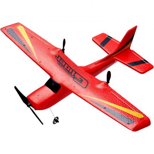 VEVOR RC Plane, 2.4GHZ 2 Channel Remote Control Airplane with 6-Axis Gyro Stabilizer, Ready to Fly Aircraft Plane Toys with 2 Batteries, Easy to Fly R