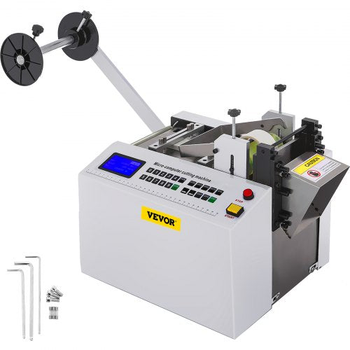 VEVOR Automatic Heat-Shrink Tube Cutting Machine 250W YS100 Tube Cable Pipe Cutter Precise Efficient Tube Cable Pipe Cutter Cutting Machine for Sleeve