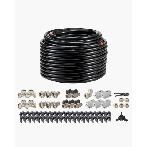 VEVOR Air Compressor Line Kit, 200FT x 3-4", HDPE-Aluminum Compressed Air Piping System, Leak-Proof & Easy-to-Install, Compressed Air Line Tubing Kit