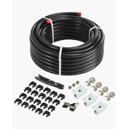 VEVOR Air Compressor Line Kit, 100FT x 3-4", HDPE-Aluminum Compressed Air Piping System, Leak-Proof, Pressure-Resistant & Easy-to-Install, Compressed