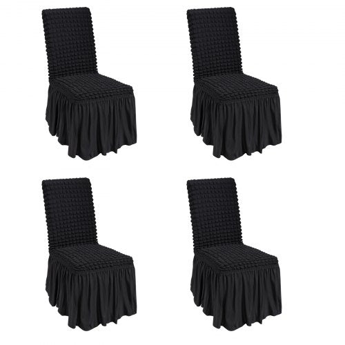 VEVOR Stretch Spandex Folding Chair Covers, Universal Fitted Chair Cover with Skirt, Removable Washable Protective Slipcovers, for Wedding, Holiday, B